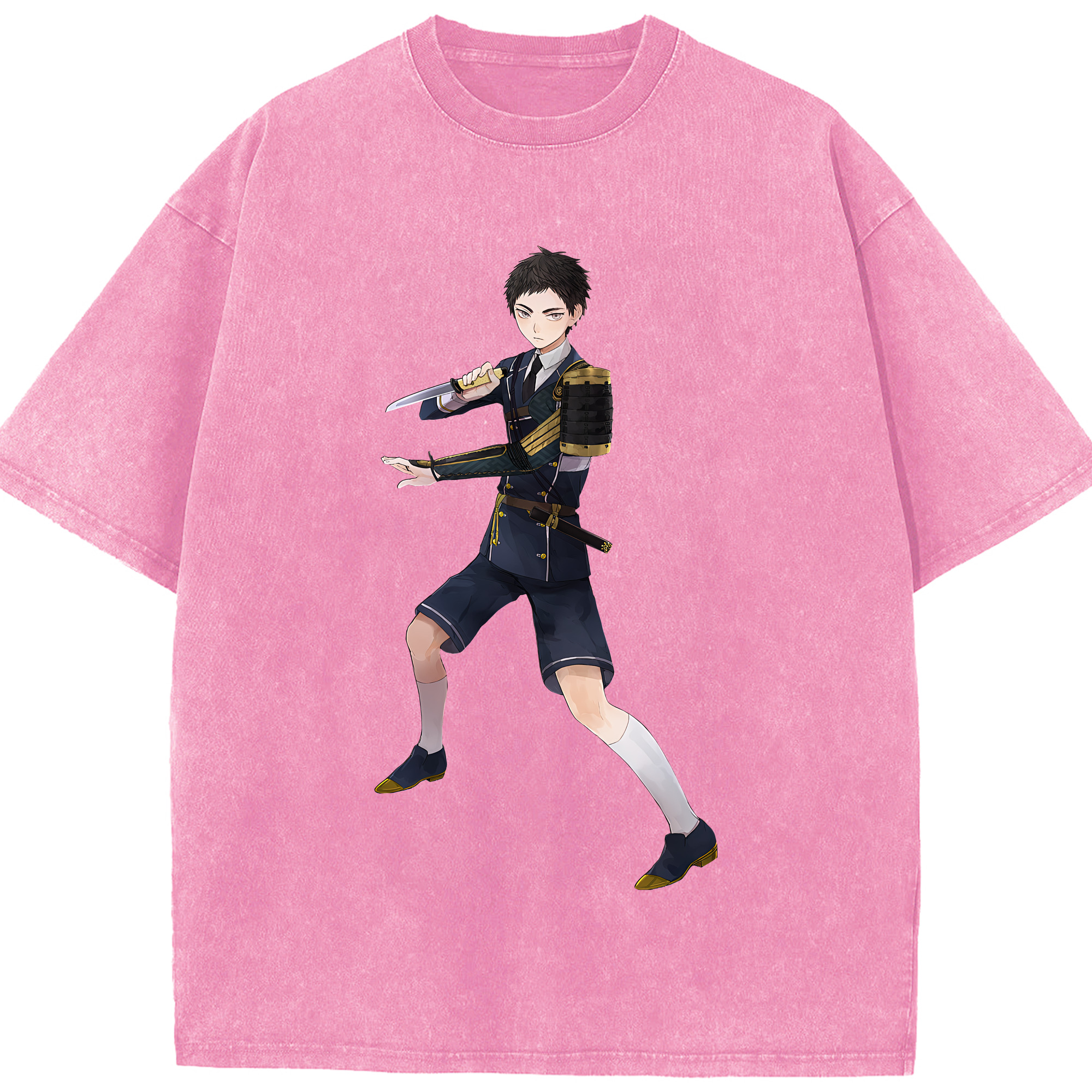 （画像用） 刀剣乱舞 Touken Ranbu 綿100% ヴィンテージ風 半袖Tシャツ（フロントプリント）